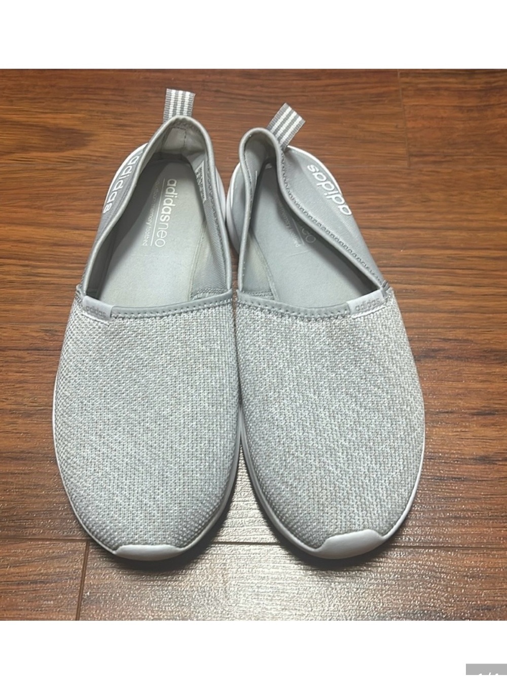 adidas Women's Slip-On Athletic Shoes in Light Gray
